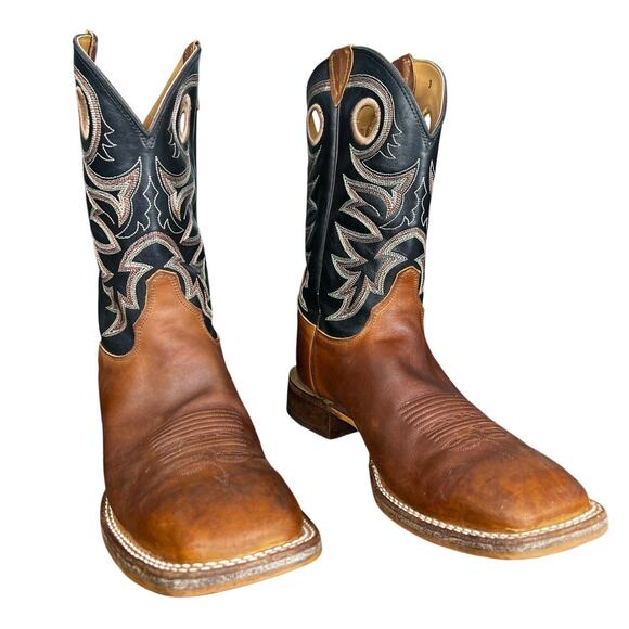 Justin Men’s Bent Rail Caddo Brown Leather Western Cowboy Boots Size US 11.5 D main image 5